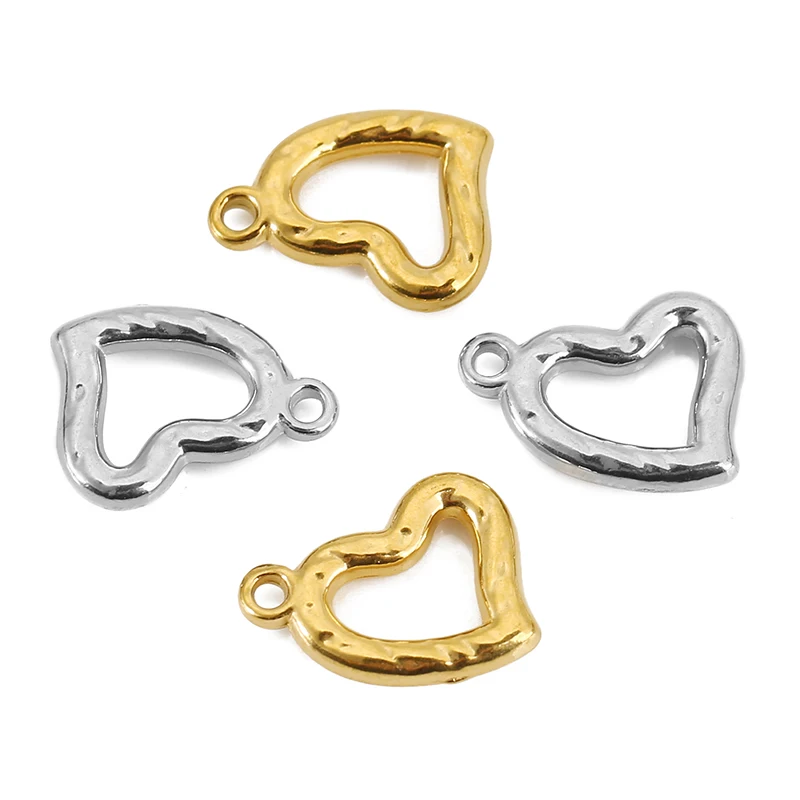 5 Stück nie verblassen PVD Edelstahl Halskette Charms Lot Ohrringe Anhänger Herz Charms für DIY Armband Erkenntnisse Schmuckherstellung – Detail 5