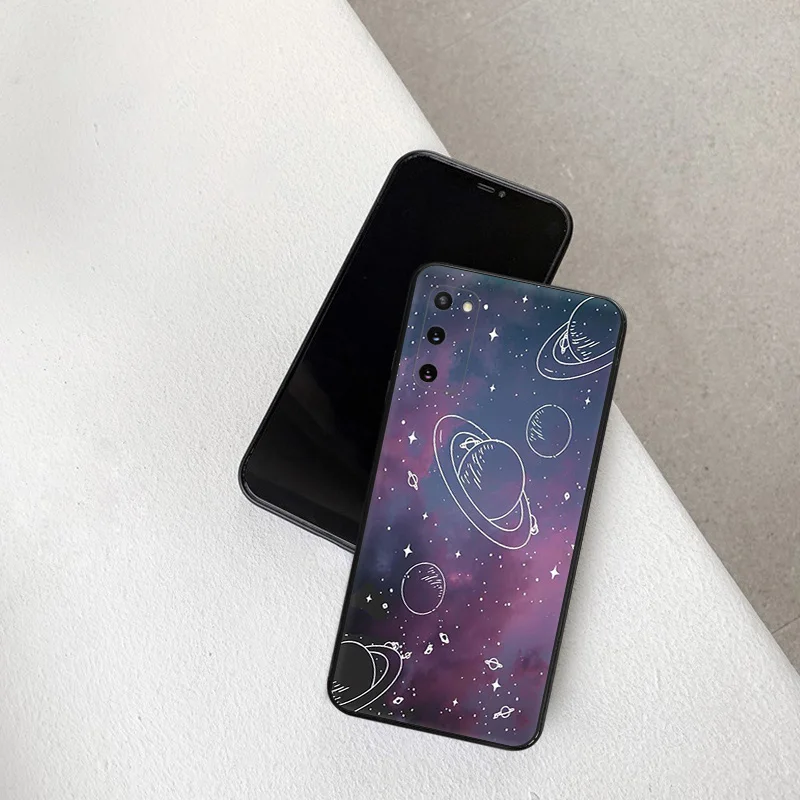 Phone Case for Samsung S24 Ultra S23 FE S22 S21 S20 S10 12 Zodiac Constellations Leo Galaxy Note20Plus Soft Black Silicone Cover