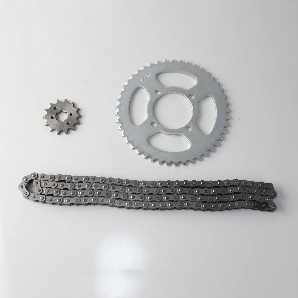 قطع غيار الدراجات النارية الجبهة الخلفية سلاسل الاضراس مجموعة تروس 45T 14T الأسنان لياماها YBR125 YB125 YB125Z YBR125G STX125 YBR 125 YB 125