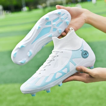 FG/TF Ankle Cleats Men Soccer Shoes Football Field Boots Children Anti Slip Sneakers Futsal Professional Training Football Shoes