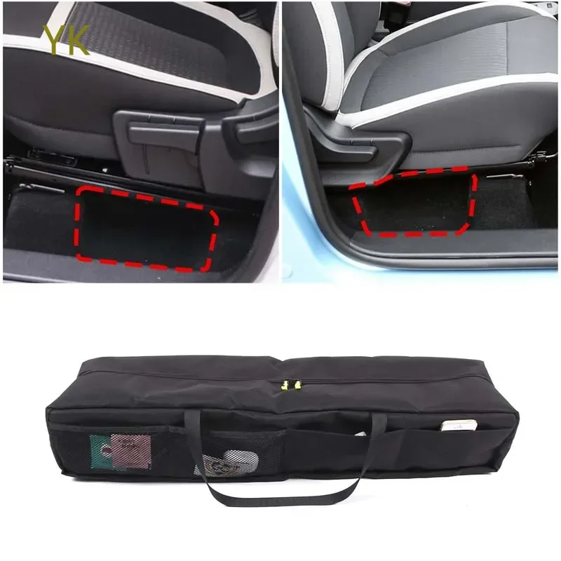 

For Rivian R1T R1S 2022-25 Oxford Black Seat Intermediate Position Storage Bag Handbag Outdoor Picnic Tools Bag Car Accessories