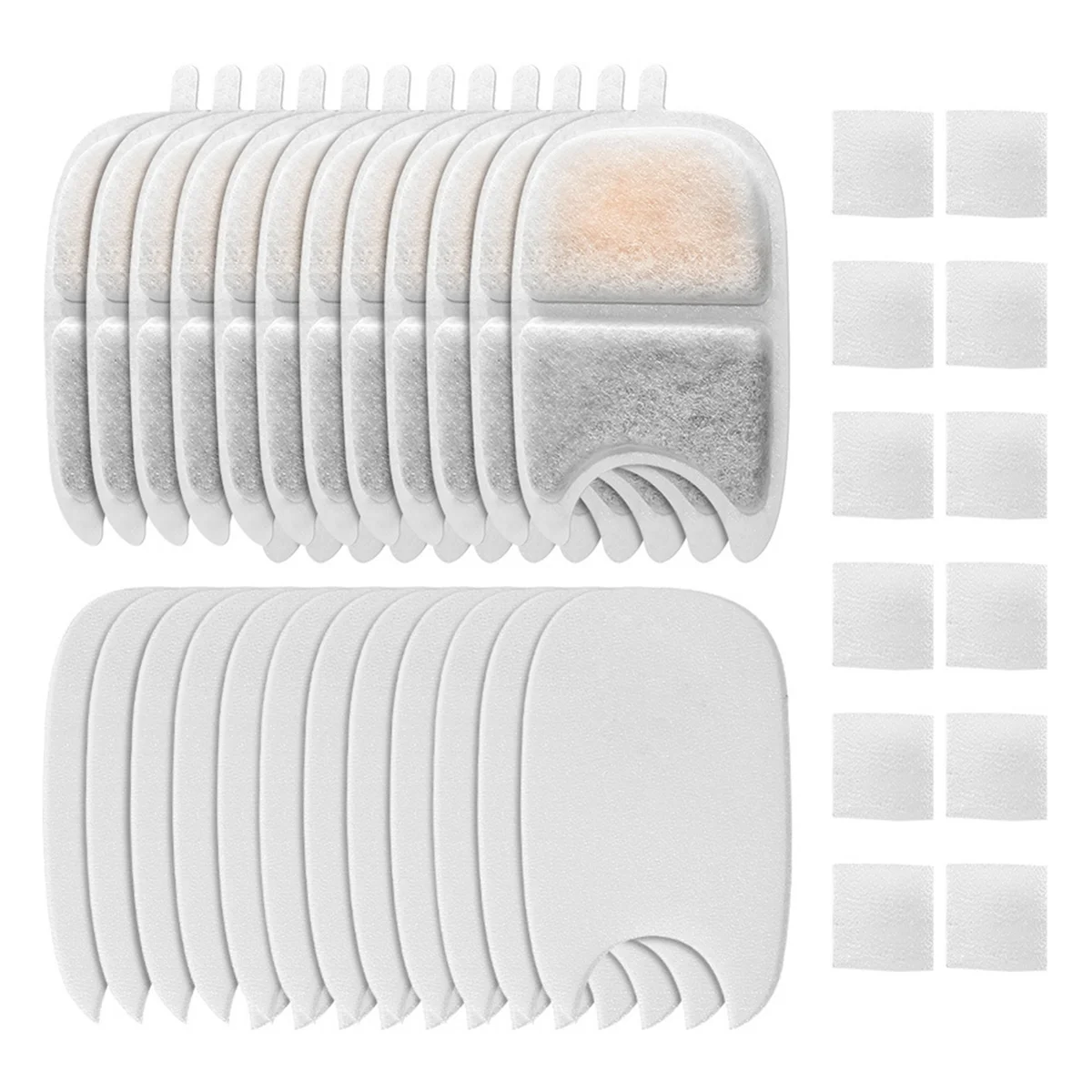 12Set Replacement Filters&Sponges for 135 Fl Oz/4L Cat Water Fountain Filter Triple Filtration Pet Fountain Filter