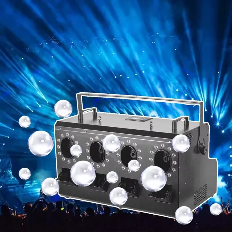 3000W 4 Hole Automatic RGBW Smoke Bubble Machine with Remote Control Aluminum Electric for Stage Party DJ Disco Lighting 2