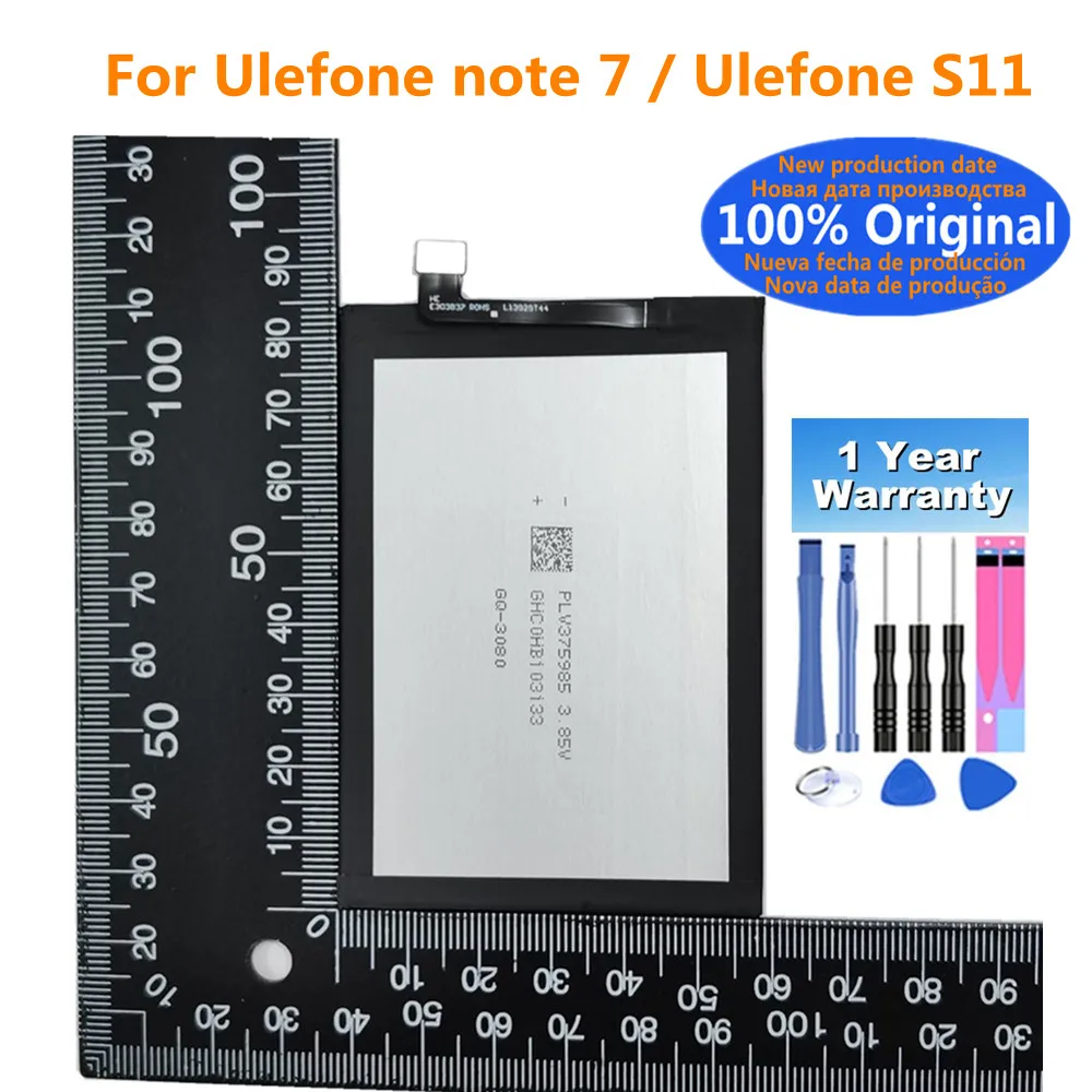 

100% Original Ulefone Note 7 / S11 3430mAh Battery For Ulefone S11 / Note 7 Smart Phone Replacement Battery Batteries Batteria