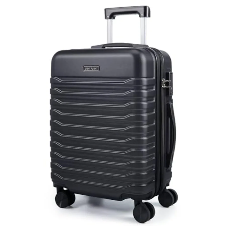 Expandable Carry On Luggage 22x14x9 Airline Approved with Double Spinner Wheels, 20 Inch Lightweight Hard Shell Rolling Suitcas