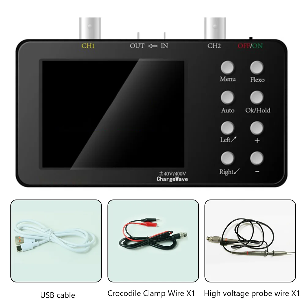 Mini Osciloscópio Digital 10mhz Taxa de Amostragem 50m Bandwidth Dual Channel Handheld Signal Generator para Reparação Eletrônica Diy