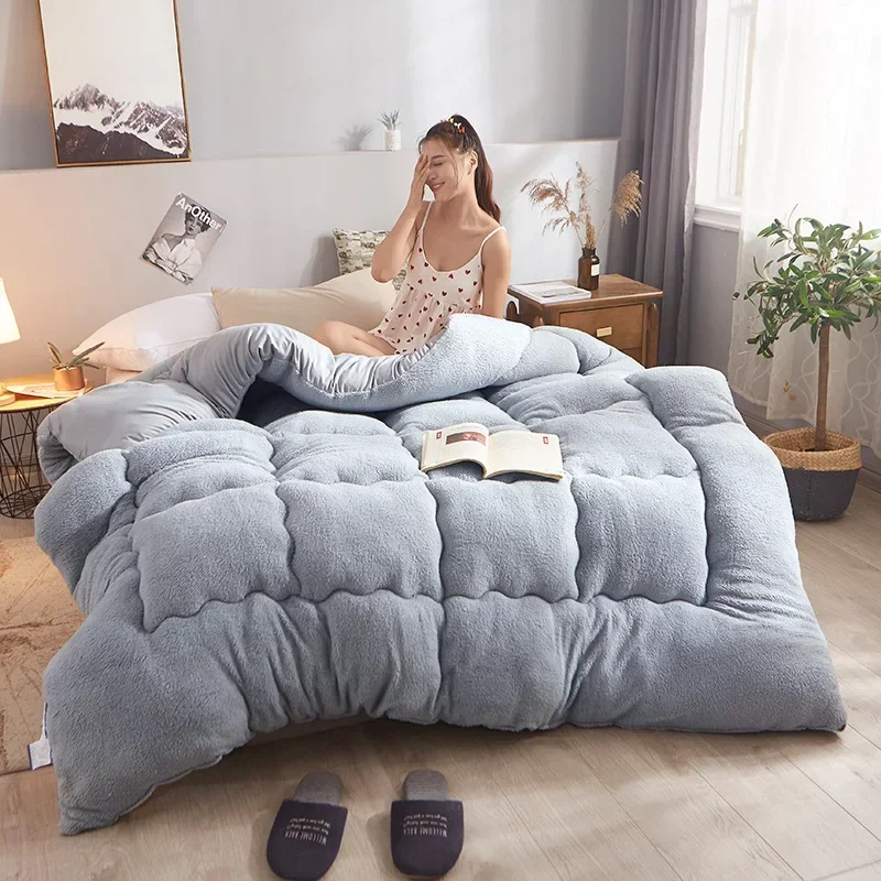 

Thickened warm lamb down winter quilt, student dormitory quilt, cotton quilt, snowflake down quilt, feather silk quilt
