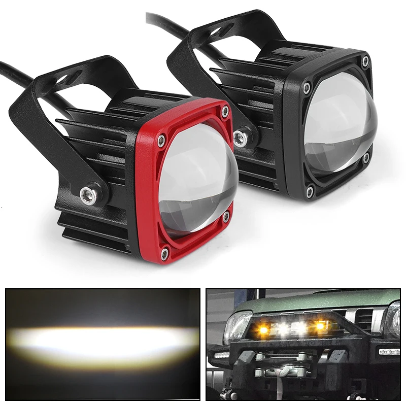 2 Inch 8D Lens Led Work Light 6000K White 3500K Yellow Driving Light Fog Lights Spotlight Car Truck Off Road Motorcycle 12V 24V