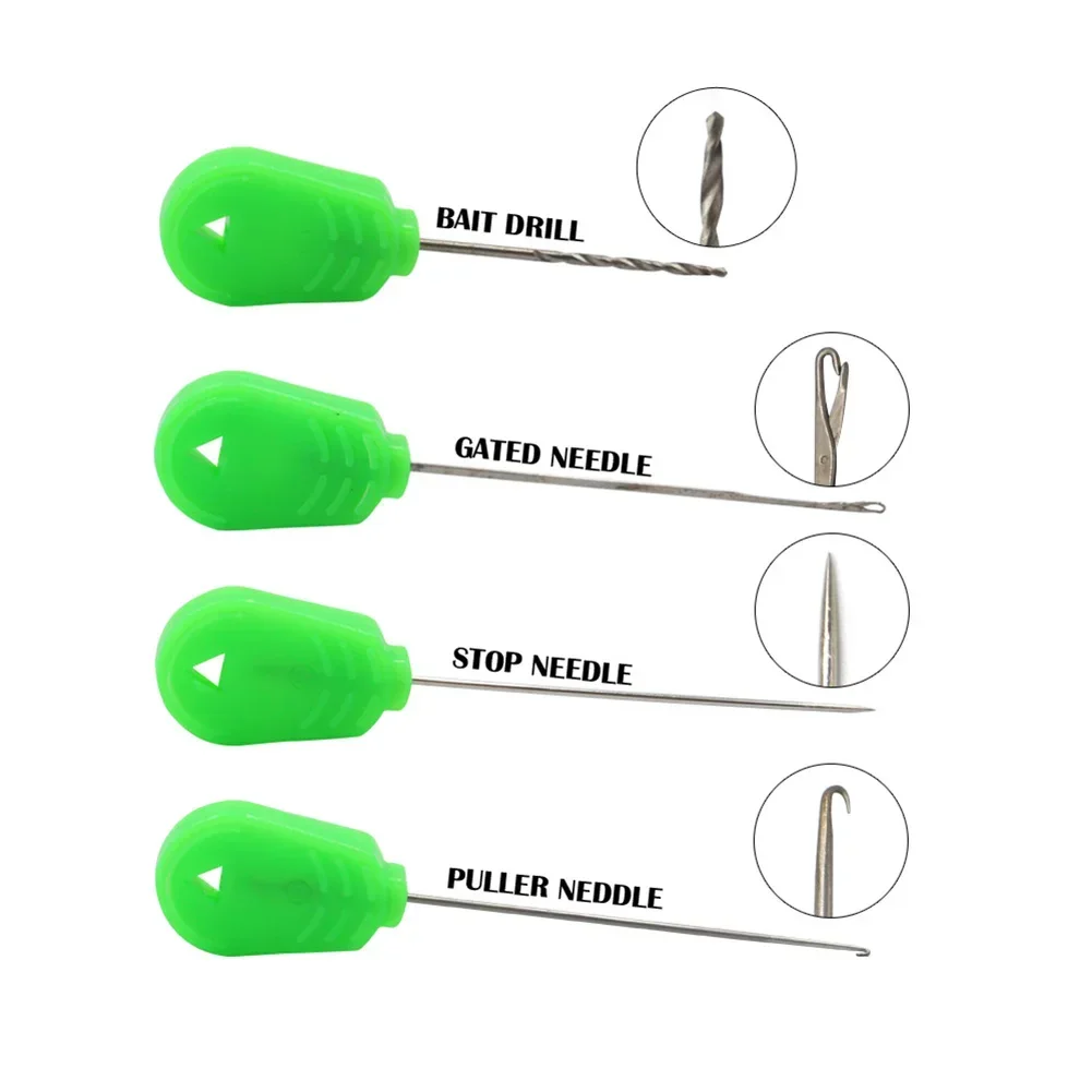 

Durable High Quality Hot New Portable Practical Baiting Needle Set Fishing Tackle Green Plastic Stainless Steel