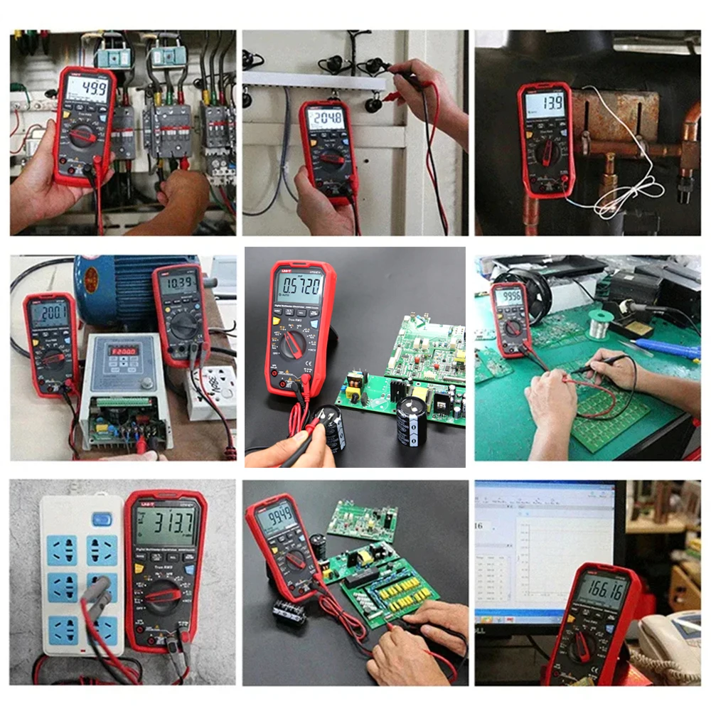 UNI-T-Analógico Multímetro, Testador Elétrico Digital, Voltímetro Profissional, UT61B, UT61D, UT61E Plus, 22000 Contagens Amperímetro