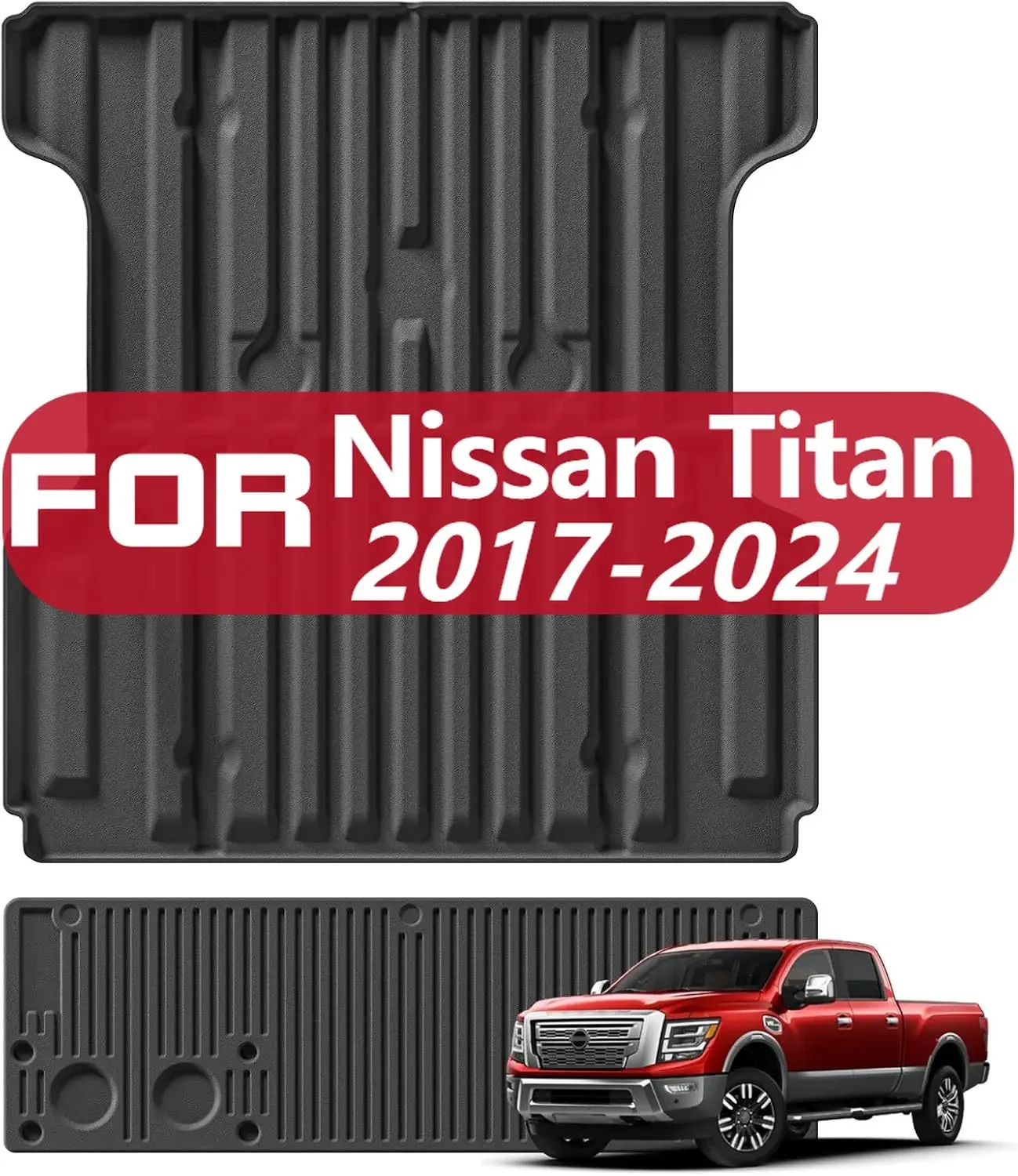

Коврик на заднюю дверь для Nissan Titan 2017-2024 гг., всепогодная защитная накладка из ТПЭ, чехол на заднюю дверь, аксессуары для интерьера, черный