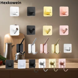 Selbst klebende Wand haken Handtuch Schlüssel Stoff Garderobe Tür Bad Robe Kleiderbügel Küchen regal Tasche klebrigen Haken Organizer zum Aufhängen Hut