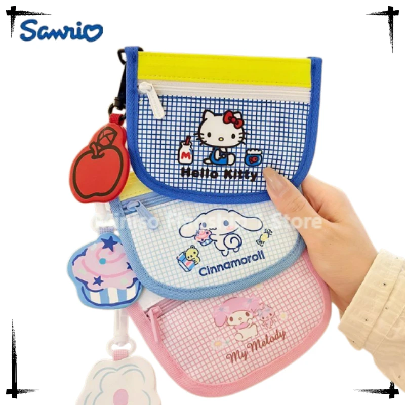 NewSanrio Cartoon HelloKitty Cinnamoroll Kuromi My Melody Gift for Kids Trend Coin Purse Mini Headphone Bag Sense of Luxury Cute