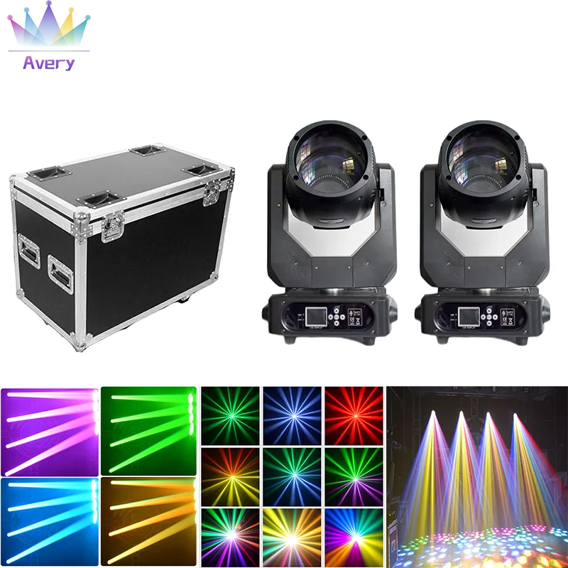 

Beam 14R 295W Moving Head Stage Light Prism Raibow Gobo Led Spot DMX DJ Disco Party Wedding (2Lights Plus Flightcase)