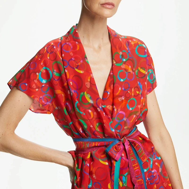 

Theatrical Colour Fashion Matching 2024 Summer New Women's Shirt Eye-catching Peplum Exquisite Workmanship