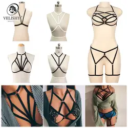 Women Chest Bondage Harness Lingerie Harajuku Sexy Body Bandage Harness Erotic Bra Gothic Suspenders Garter Belt