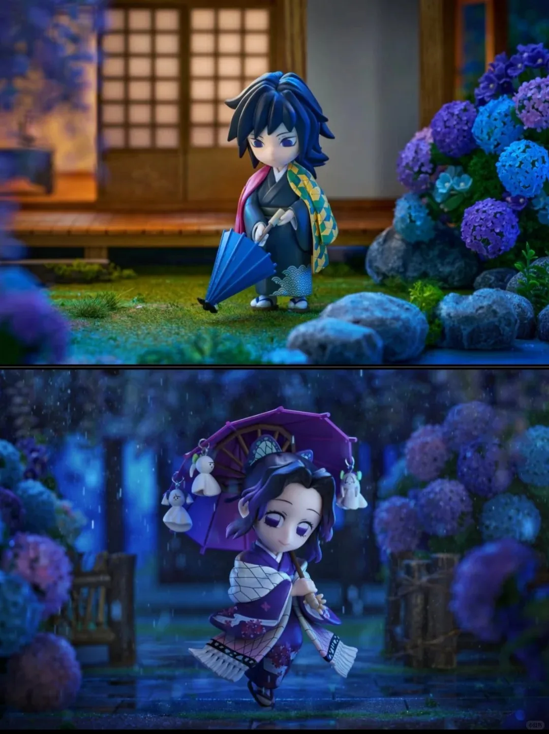 Anime-Figur Demon Slayer Figuren Kimetsu No Yaiba Puppe Tanjiro Nezuko Zenitsu Figurine Plum Rain Serie Actionfigur Modell Spielzeug – Detail 4
