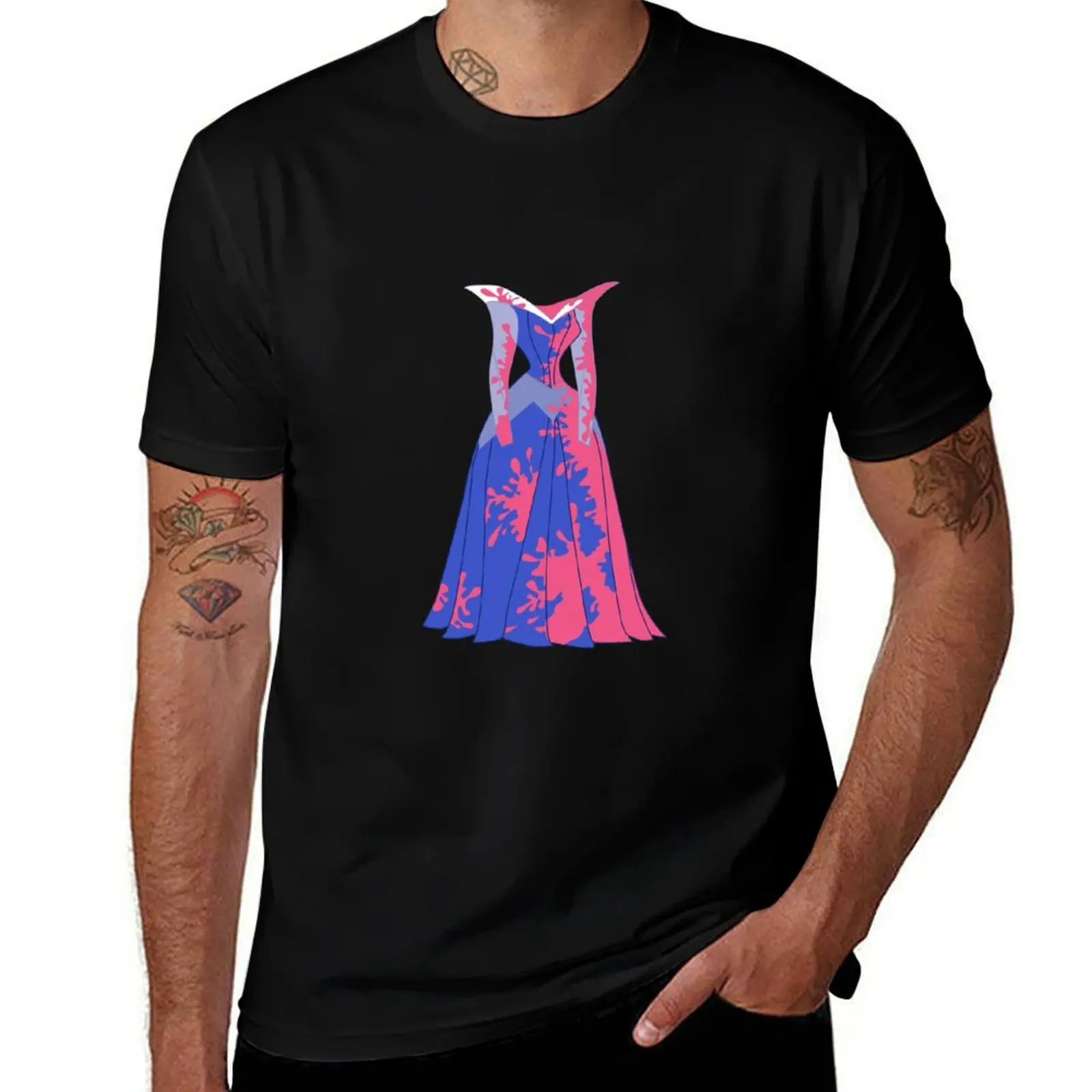 Pink VS Blue T-Shirt Sport Basic Moisture Wicking Tee T-Shirt