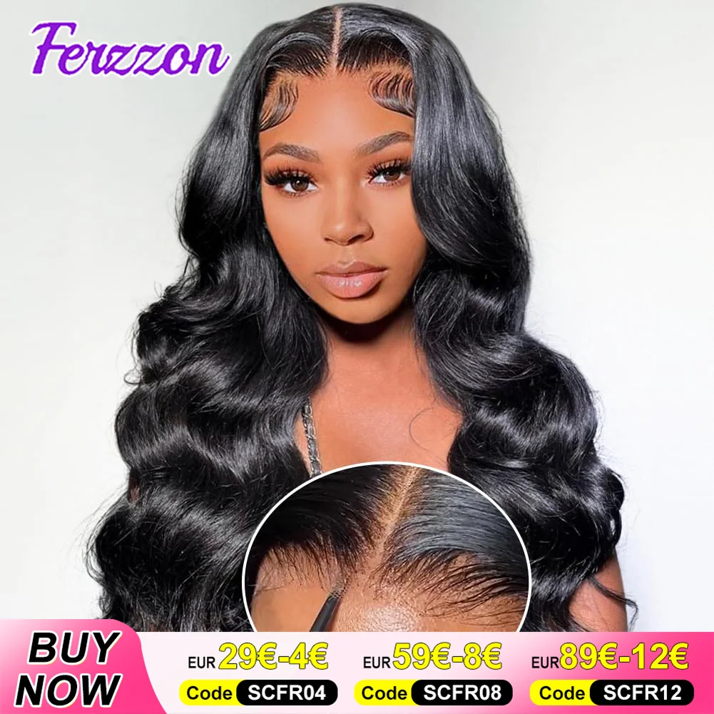 Glueless Human Hair Wigs Pre Plucked Pre Cut for Beginners 5x5 6x4 Lace Closure Wigs Human Hair 26 Inch Body Wave Wig for Women 180% Density France Shipping