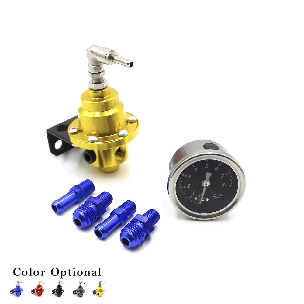 universal adjustable fuel pressure regulator with non-marking fuel pressure gauge auto accessories