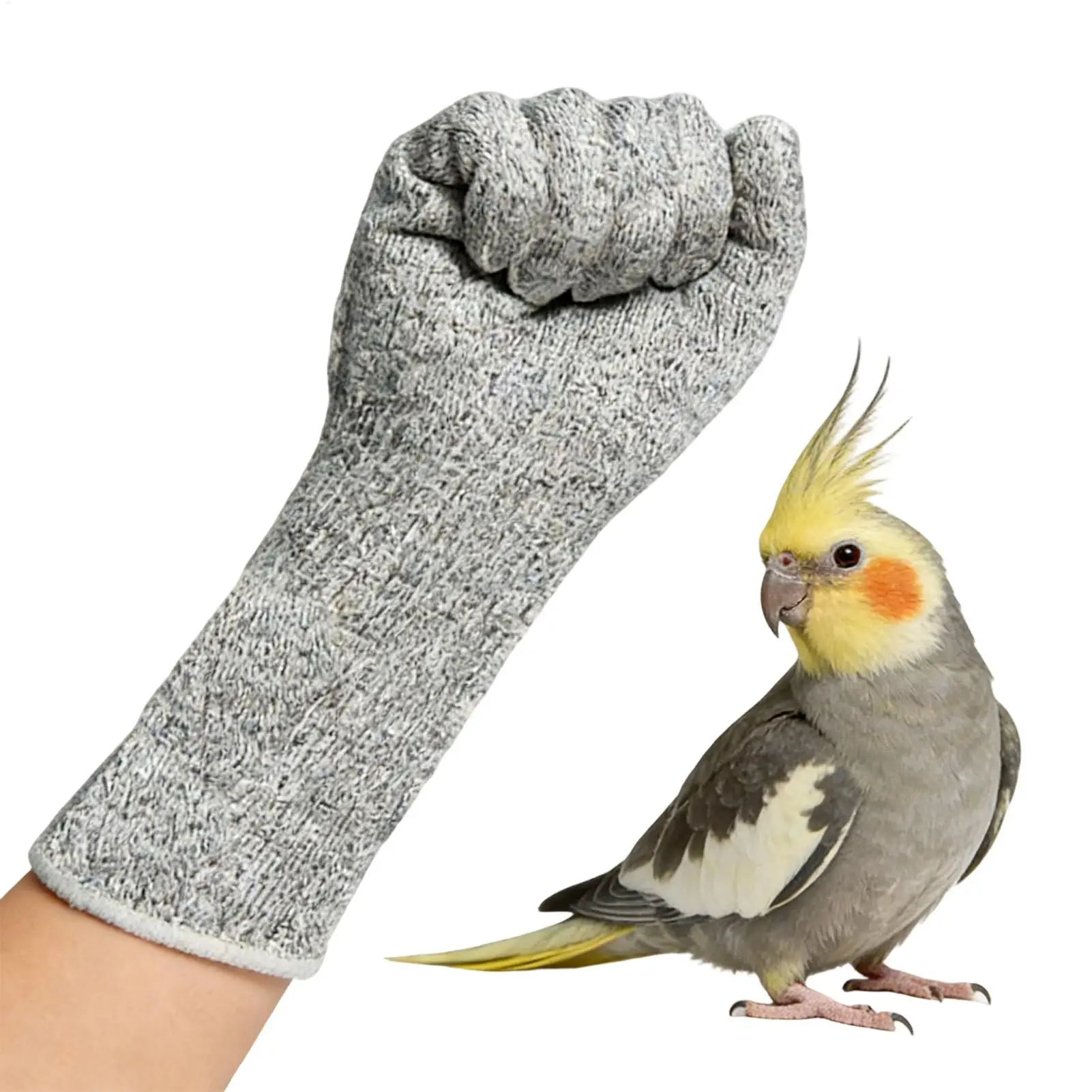 Cat Bite Proof Gloves Scratch & Puncture Resistant Heavy Duty Leather Pet Handling Gloves for Grooming Vet Falconry Bird Parrot