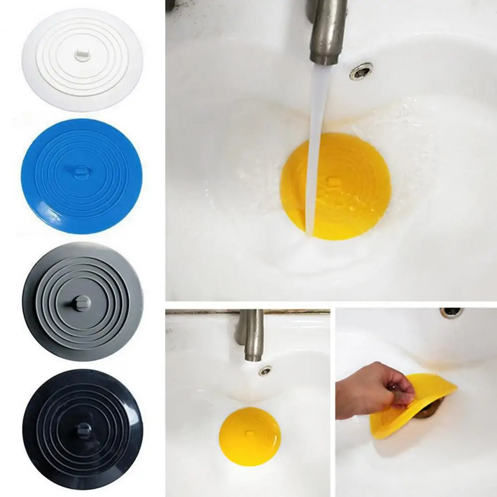 

Round Drain Stopper Universal Silicone Bathtub Drain Stopper Strong Suction Easy-to-use Drain Cover for Home for Laundry