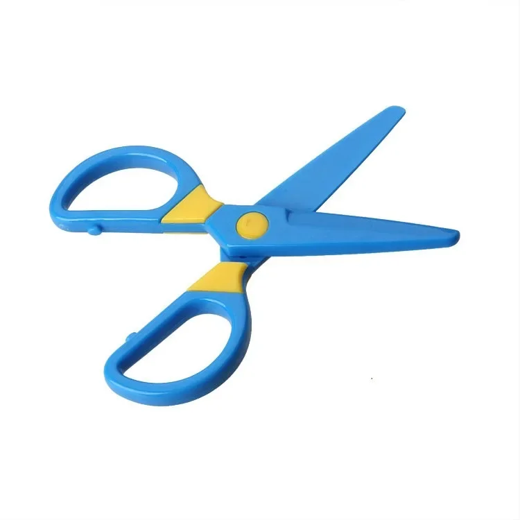 Children's Handmade Paper-cut Stationery Scissors Children's Educational Plastic Hand Scissors Safe Without Hurting Hands