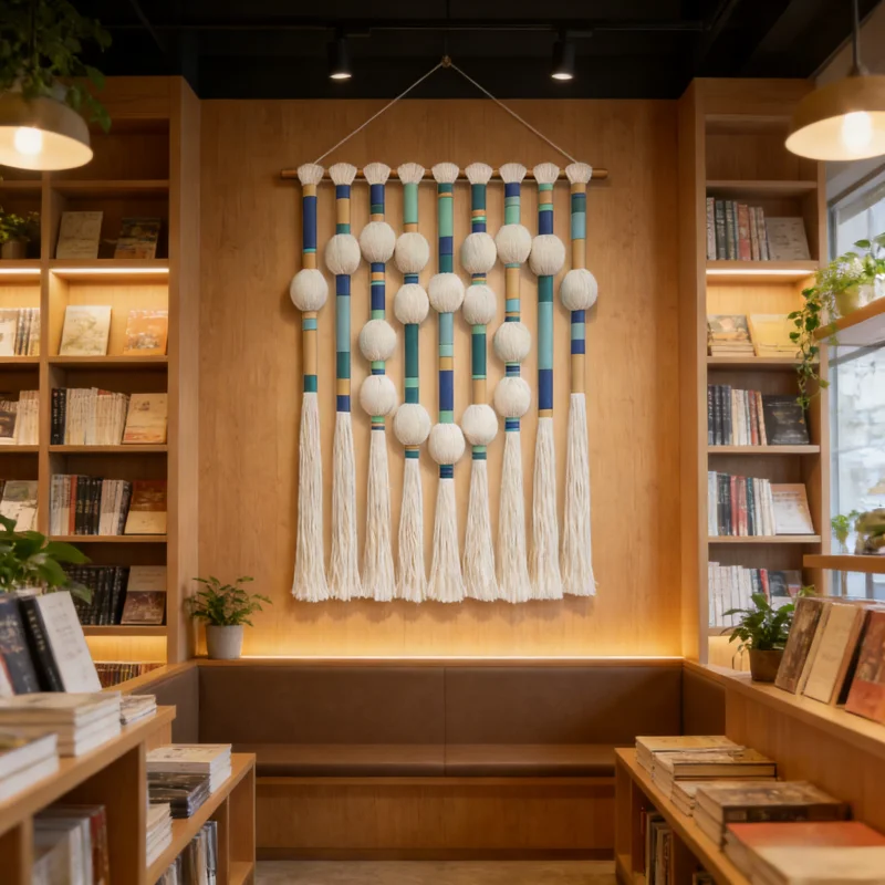 

Macrame Wall Hanging Taurus Zodiac Design Long Tassel Boho Wall Decor for Living Room Bedroom