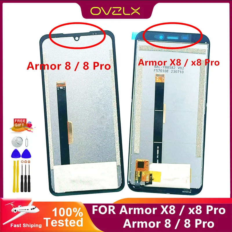 Nowy oryginał dla osłona Ulefone x 8 Armor8 5G wyświetlacz LCD + montaż digitizera ekranu dotykowego pancerz 8 Pro X8 akcesoria PRO + narzędzia