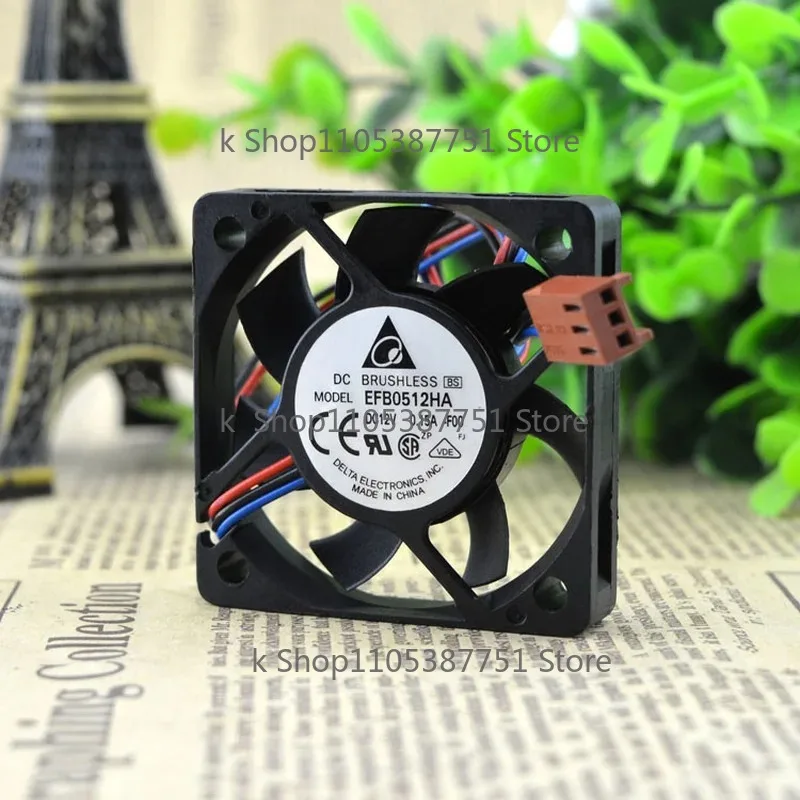 New Fan For Delta EFB0512HA 12V 0.15A 5CM 5010 Speed Measurement CPU Cooling Fan 50×50×10MM