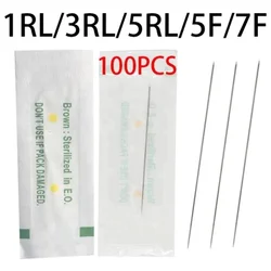 Disposable Sterilized Professional Tattoo Needles 1/3/5/7 RL for Tattoo Eyebrow Pen Machine Permanent Makeup Kit PMU needles 1R