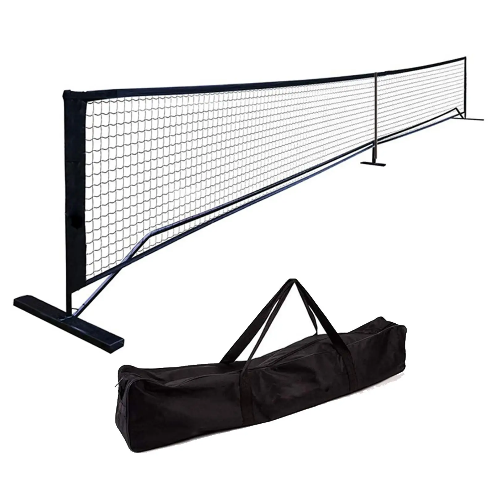 

Pickleball Net Set Mesh Net Backyards with Storage Bag Lawns Black Driveway