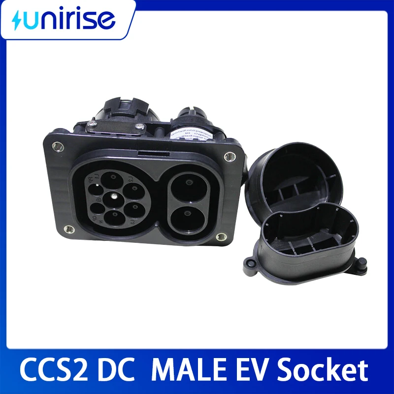 CCS2 COMBO 2 enchufe 80A 125A 150A 200A EV toma de carga lateral del coche eléctrico para conector de coche eléctrico Type2 CCS2