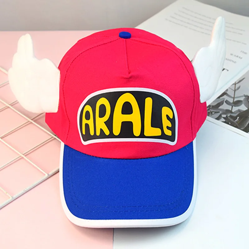 Anime Dr. Slump Arale Cap Sweet Angel Wings Unisex Sunshade Hat Casual Adjustable Baseball Hats Cute Winged Hat Outdoor