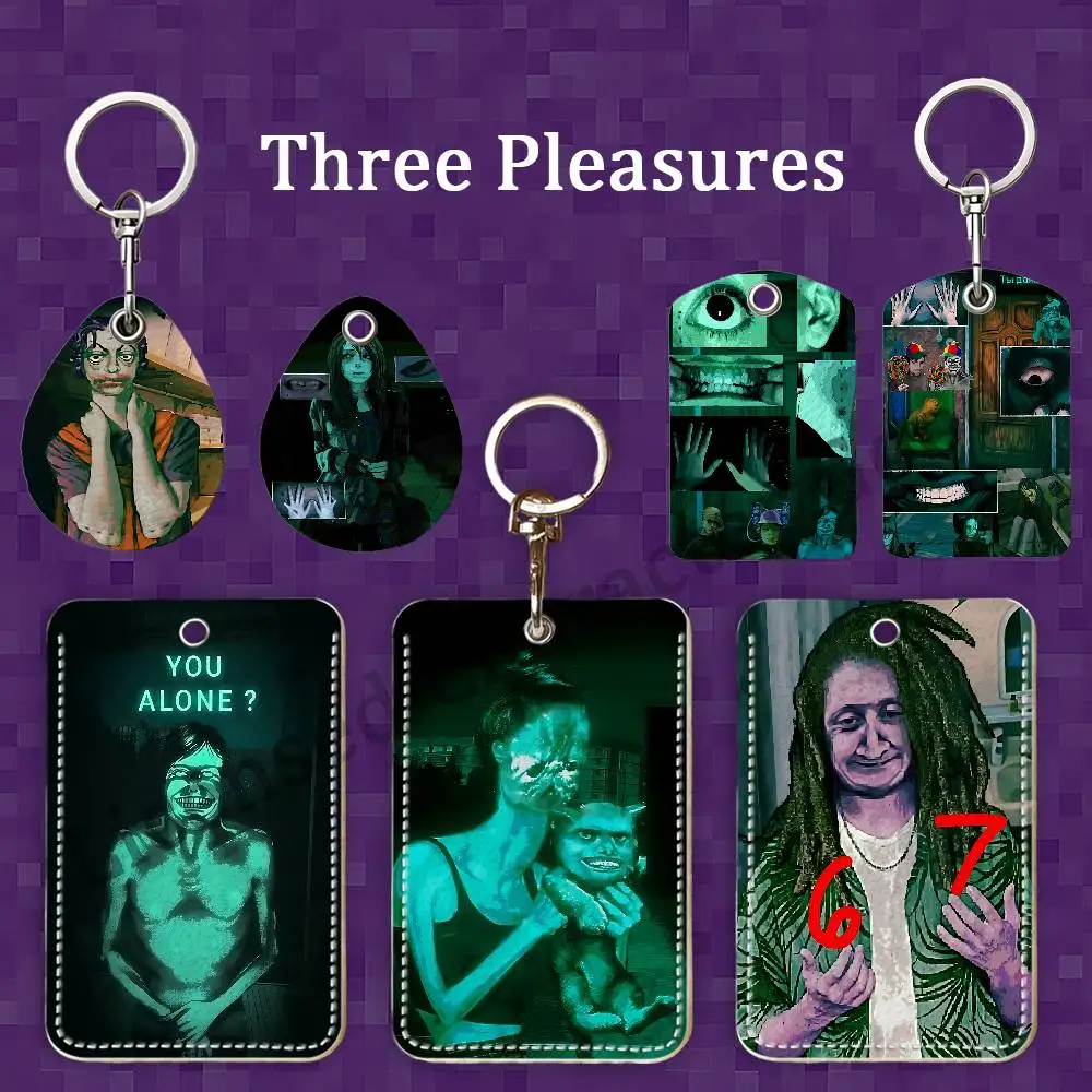 No Im not a Human NINAH Premium PU Leather Card Holder Card Case with Metal Carabiner,Customizable Design for Daily Use