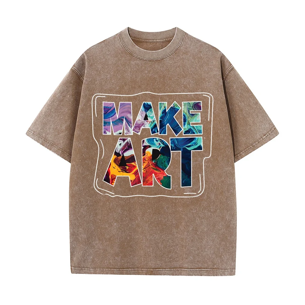 Make Art Funny Artist Artistic Humor Painting Gift T-Shirt High Quality Short Sleeve Tee Duck Summer Tops Daily Unisex Top