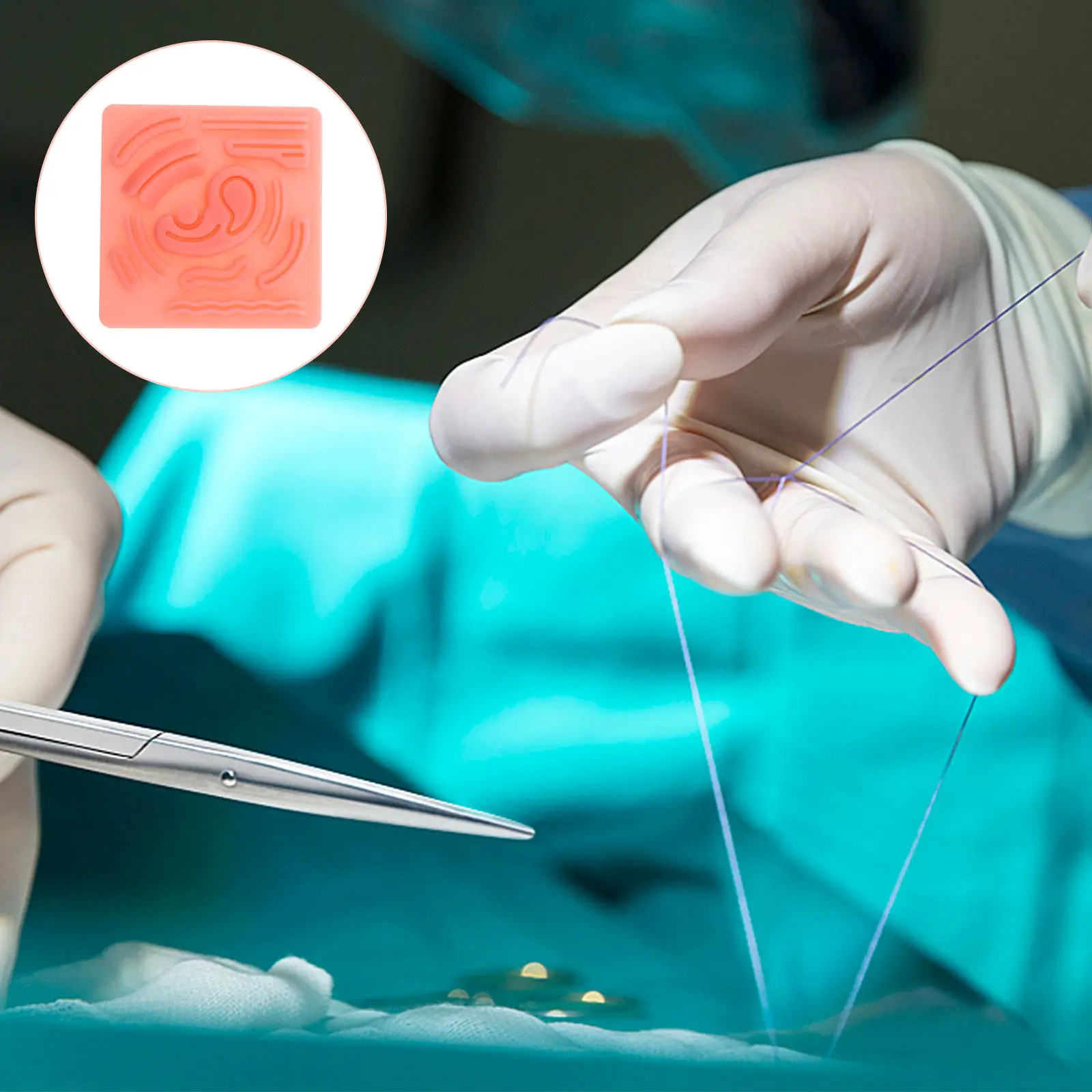 

Silicone Suture Multi Wound Reusable Pad Practice Kit Silicone Skin Pad Training Tools Human Tissue 3D Structure