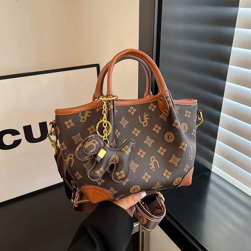 

2025 New Women's Bucket Bag - High-End Printed Crossbody Handbag, Vintage Bohemian Shoulder Purse, Fashionable Stylish Daily Bag