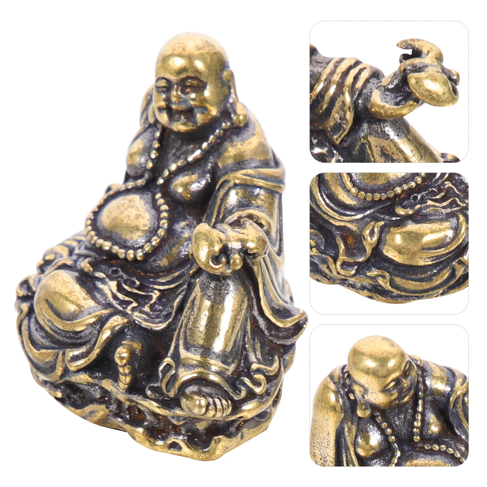 

Large Belly Statue Brass Desktop Decor For Home Office Tabletop Decoration Sacrificial Decor Mini Brass Craft Vintage