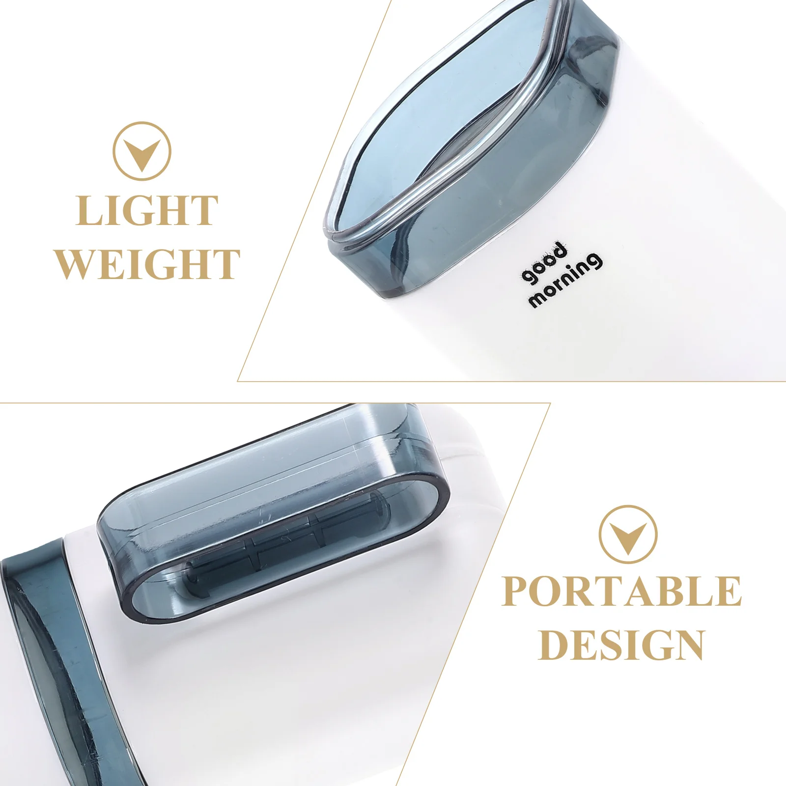 

2Pcs Portable Travel Toothbrush Case Toothpaste Box Thick Durable Material Lightweight Compact Design Plastic Container Bathroom