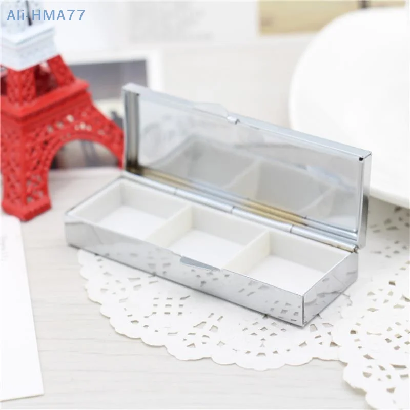 Travel Essential Pill Splitters 3/6/7Grids Folding Metal Pill Case Container Medicines Organizer Pill Box For Health Care