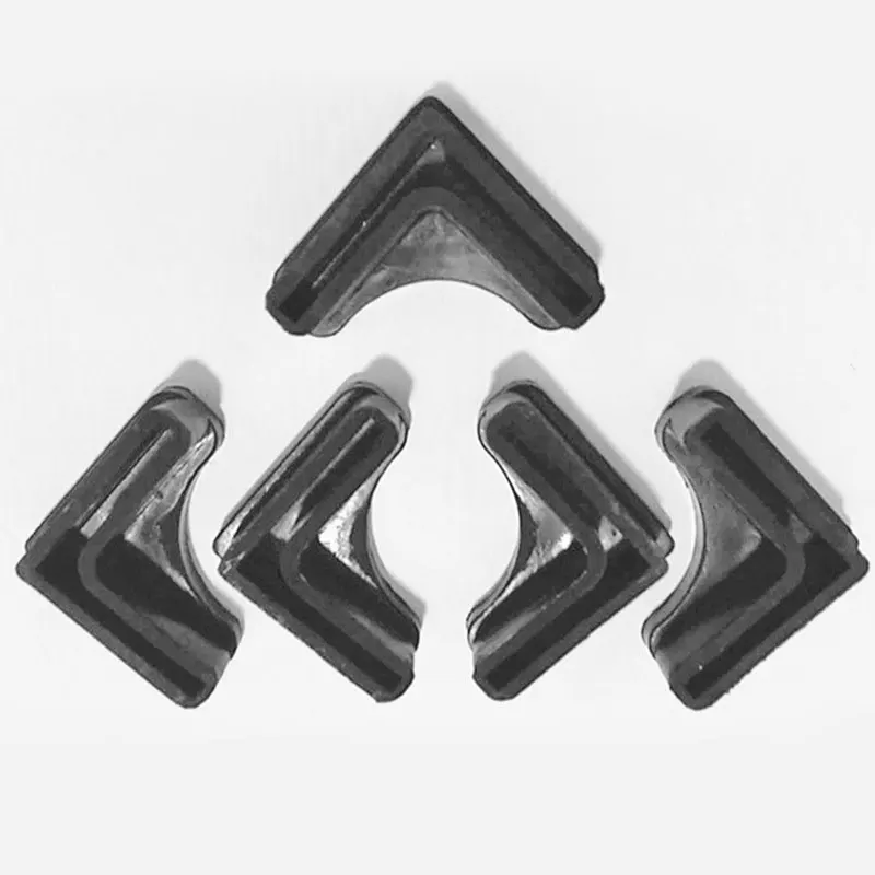 1Pcs L Shaped Angle Iron Foot Pads Non-Slip Floor Protector Black Rubber Angle Iron Caps Steel Frame Leg Pads 3cm 4cm 5cm