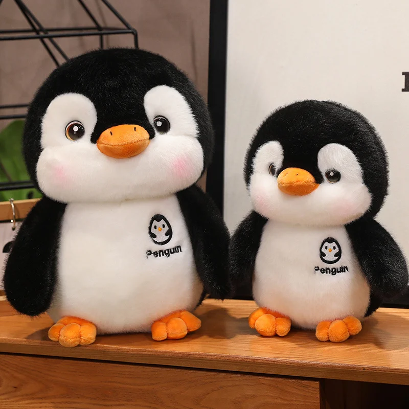 25-50cm Soft Fatty Penguin Plush Stuffed Toy Cute Black Penguin Fur Doll Toy Home Decoration Toy Children Birthday Gift