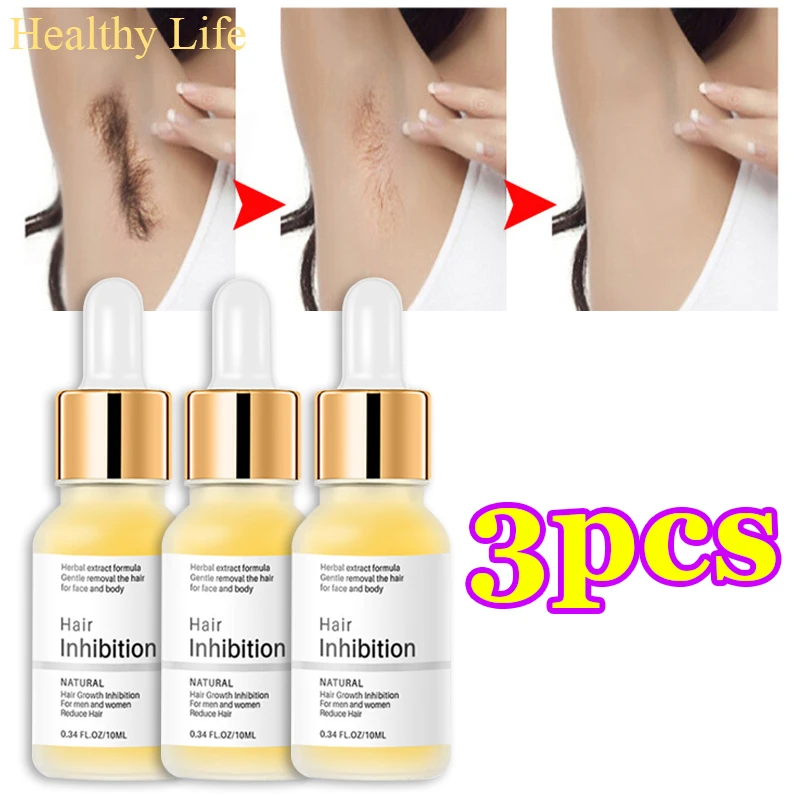 

Women Painless Hair Removal Cream Men Permanent Powerful Inhibition Hair Growth Inhibitor Armpit Hair Removal Serum Fast Mild