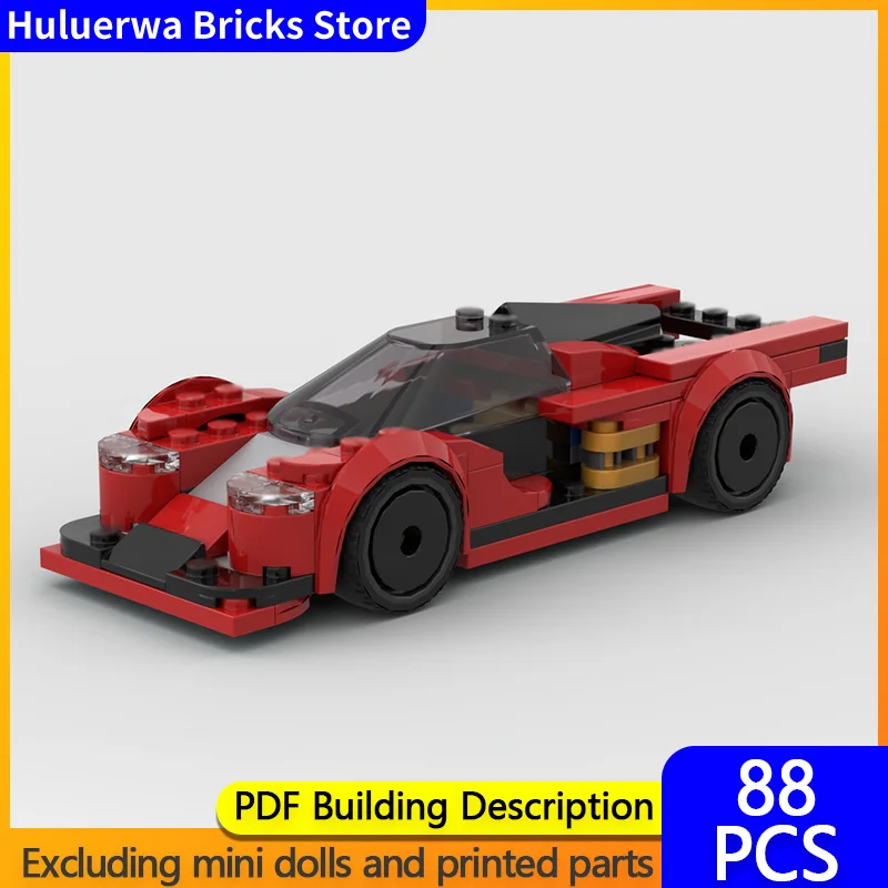 

Модель скоростного гоночного автомобиля MOC, строительные кирпичи WEC IMSA Le Mans, модульная технология, детские праздничные подарки, сборка игрушек, костюм