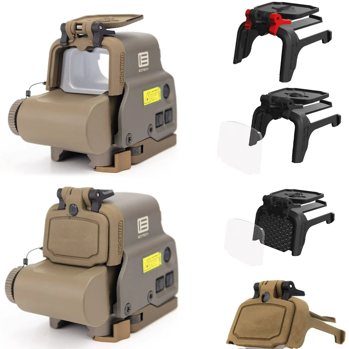 558 Holographic Scope Dust Cover Impact-Resistant Protective Cover for Outdoor Hunting Airsoft Shooting Slingshot Accessories