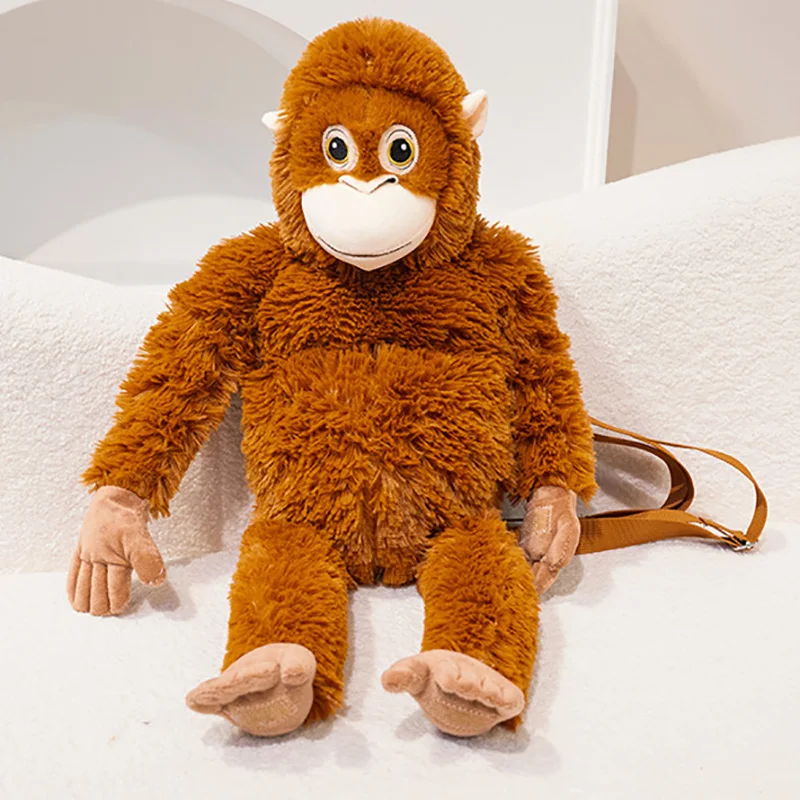 Cartoon Gorilla Plush Toy Anime  Monkey Soft Stuffed Doll Backpack Car Bag Room Decor Kid Birthday Gifts