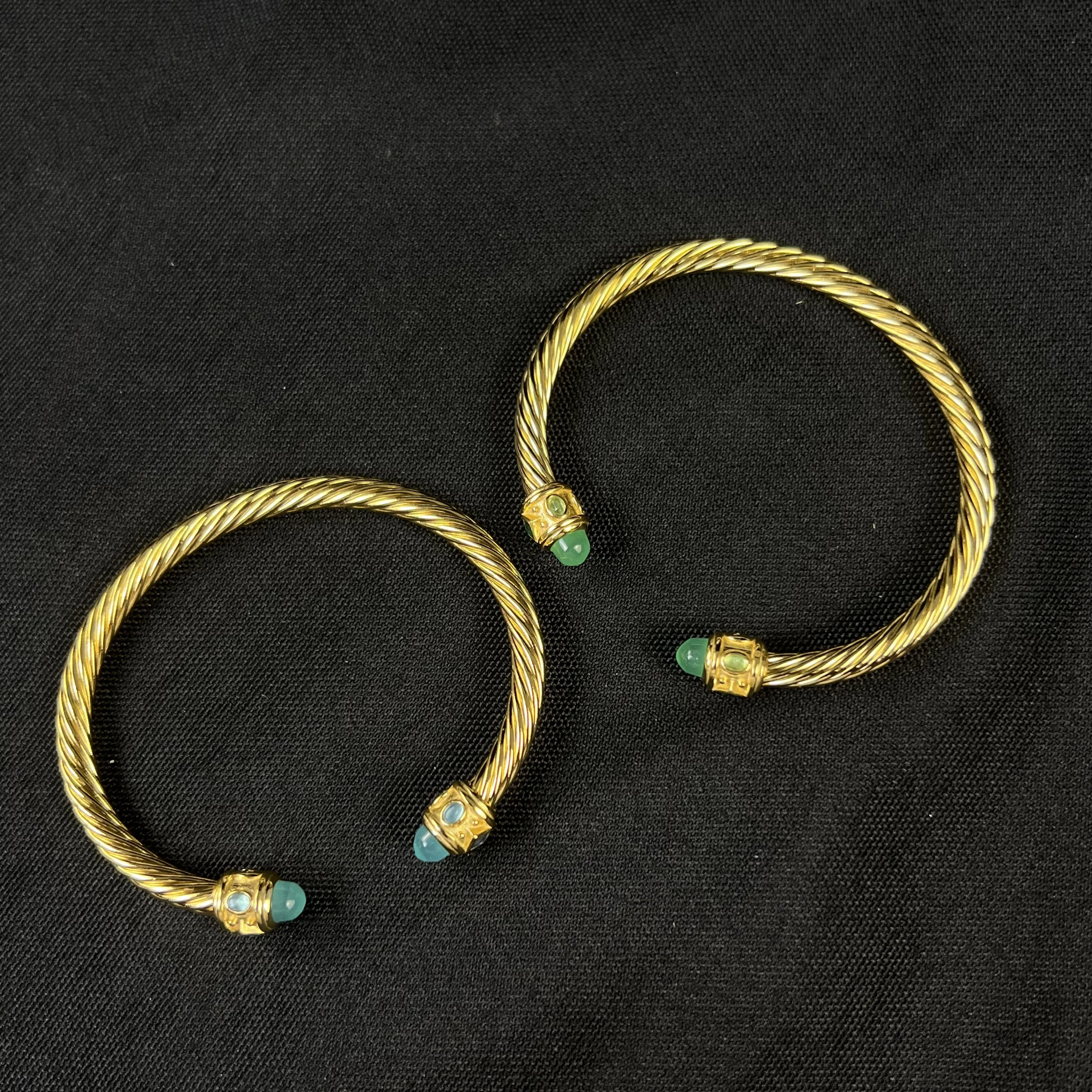 S925 فضة 2025 جديد 5 مللي متر الذهبي المياه الكستناء العقيق كريستال سوار محايد موضة الاتجاه الرجعية المجوهرات الفاخرة