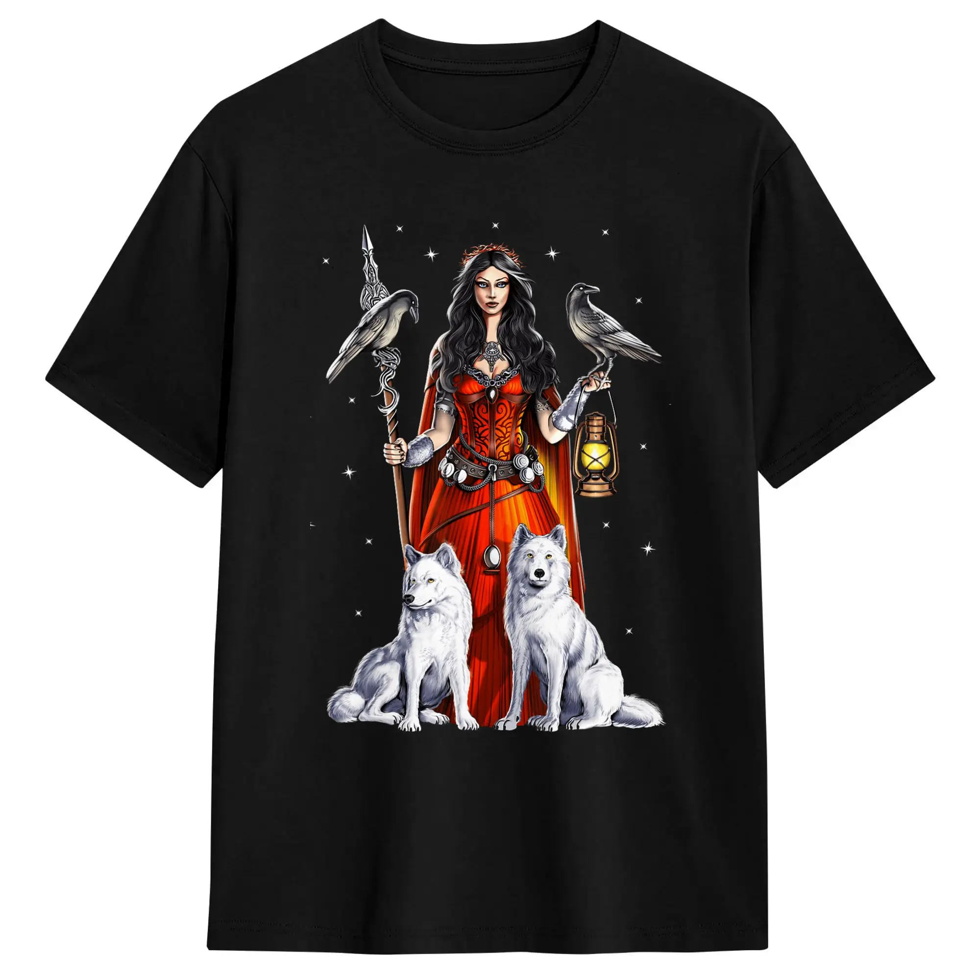 Morrigan Goddess Celtic Mythology Pagan Deity Of War T-Shirt Summer  Vintage T Shirts Pure Cotton Harajuku Tshirt For Men Tops