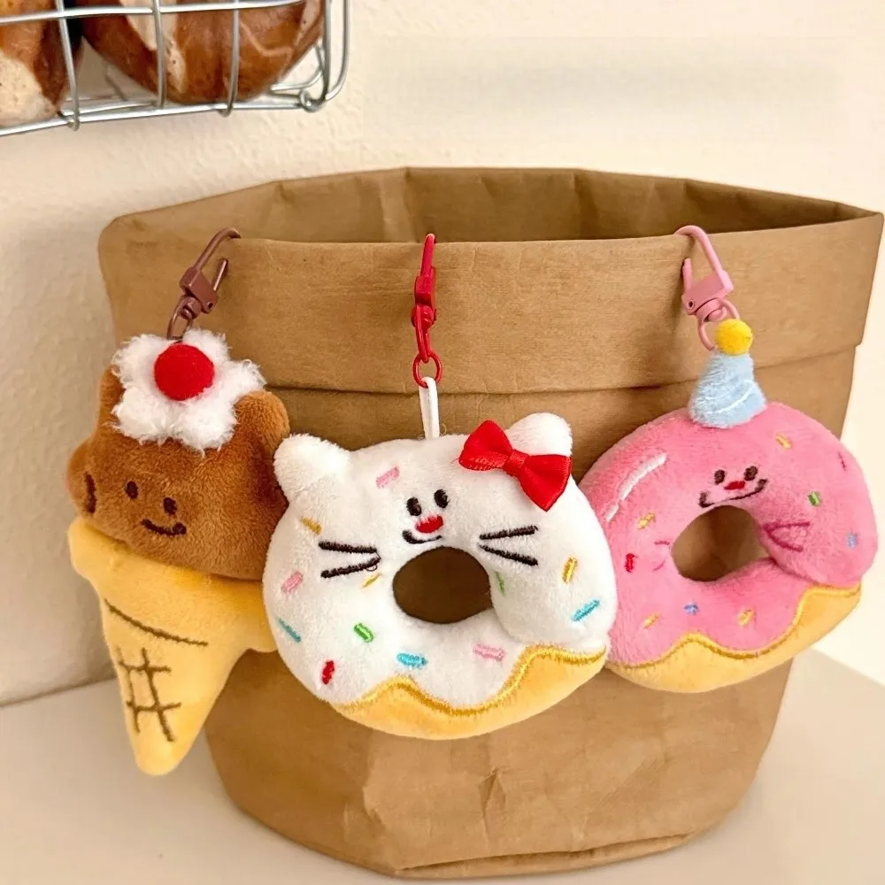 Llavero de Peluche con Forma de Postre Kawaii, Colgante de Muñeca de Peluche, Decoración para Mochila, Estilo Femenino